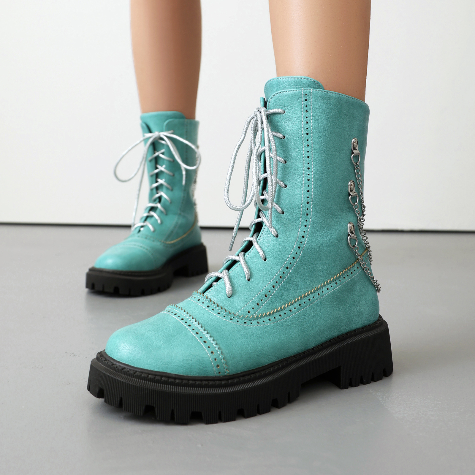 Women’s Chunky Heel Mid-Calf Dr. Style Boots