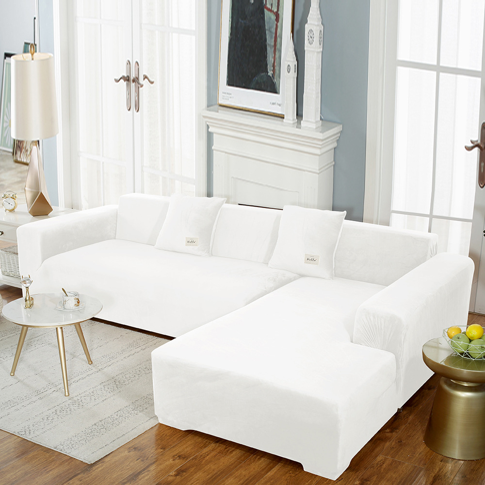 corner sofa cover – Corner Sofa Cover Velvet Stretchable LUMIÈRE