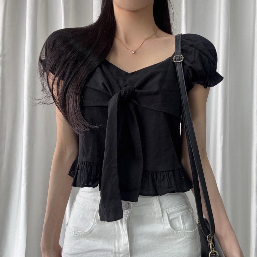 Bow-tied Ruffled Frill Puffed-sleeve Shirt 11 2dced039 5c16 49fe bdd5 4e4f23c2e44c