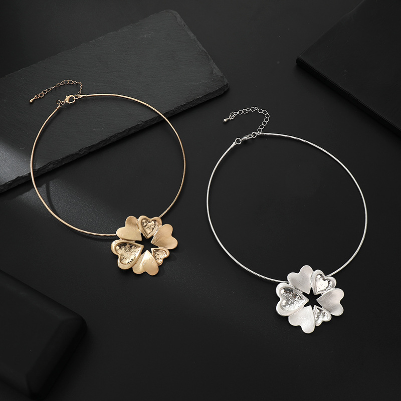Trendy Necklace Flower Love Geometric Lady