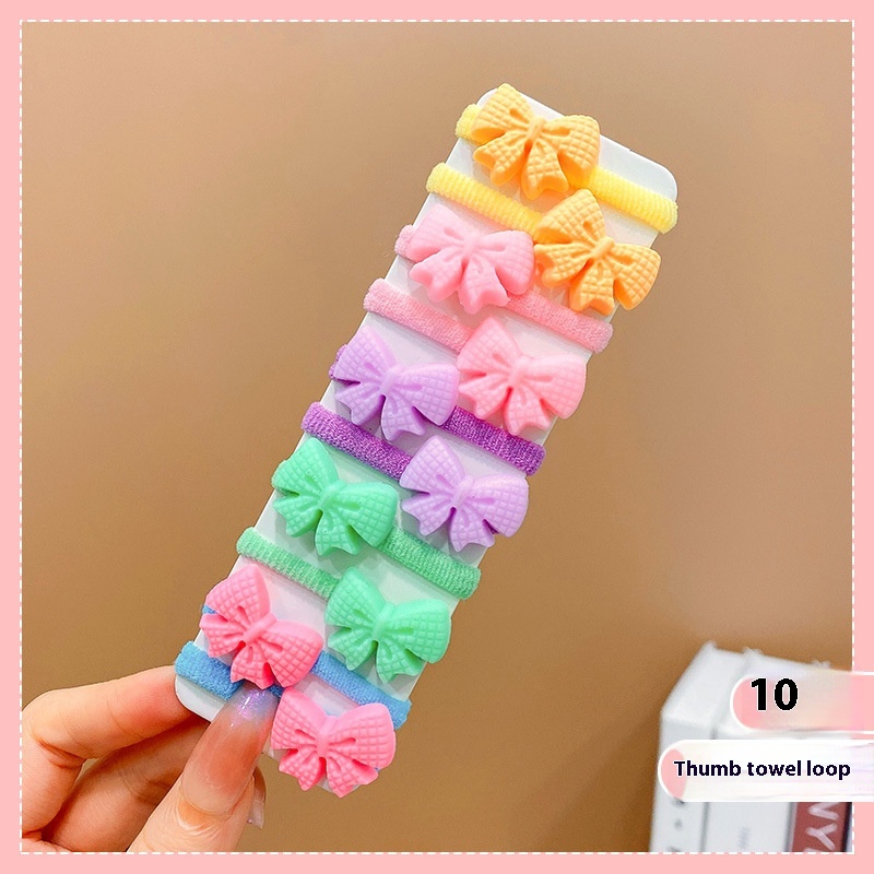 Rubber Band Female Hair-binding Children's Cartoon Hair Band Cute Baby Hair Friendly String Hair Rope Headdress - Image 2