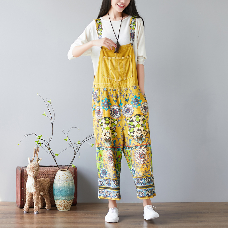 Title 3, Womens Printed Crotch Denim Wide-leg Pants, of...