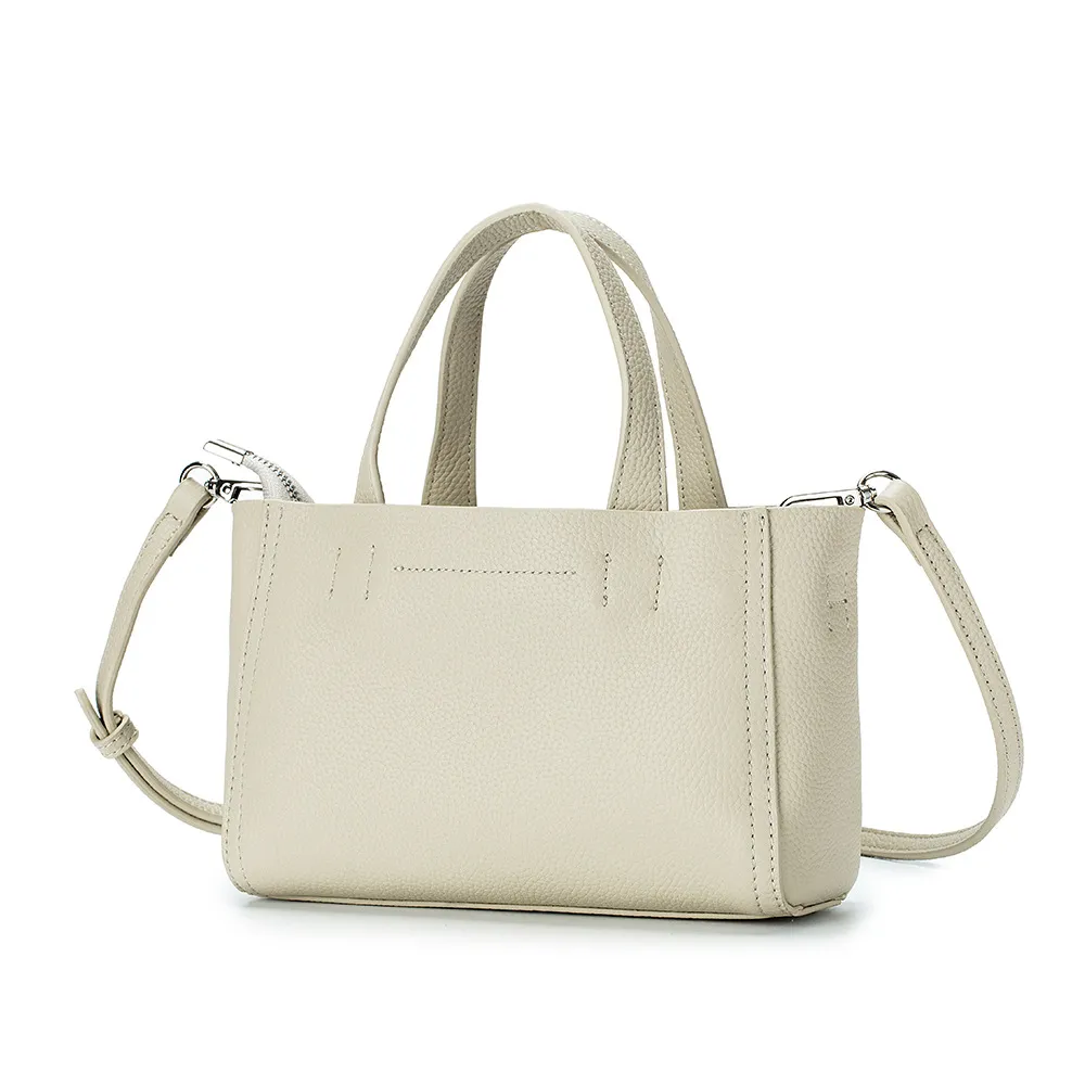 Leather Handbag Fashion Special-interest Shoulder Crossbody - Cream