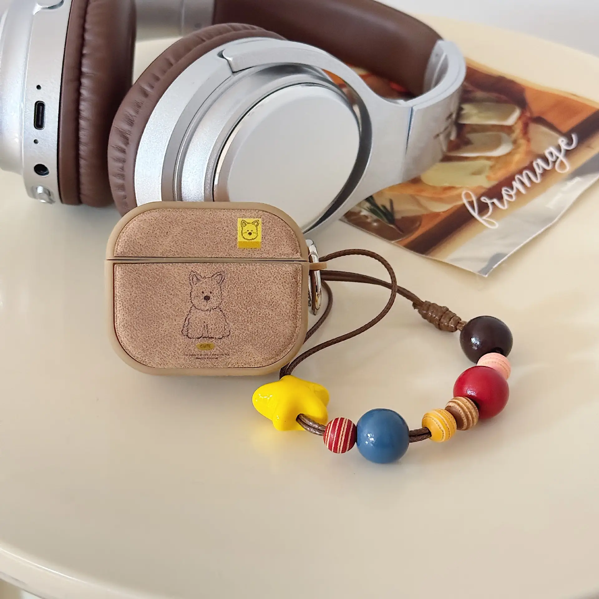 Brown Dog Magnetic Earphone Sleeves