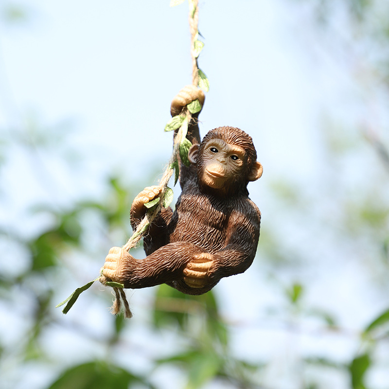 Outdoor Garden Monkey Koala Resin Gardening Miniature Scene Hanging Ornament