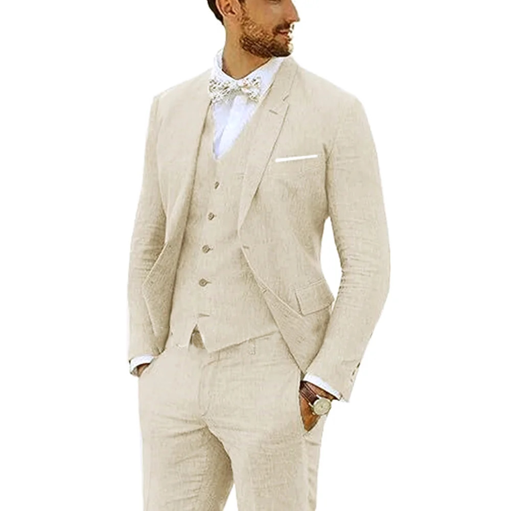 Men's Stylish Business Suit Three-Piece Set 2