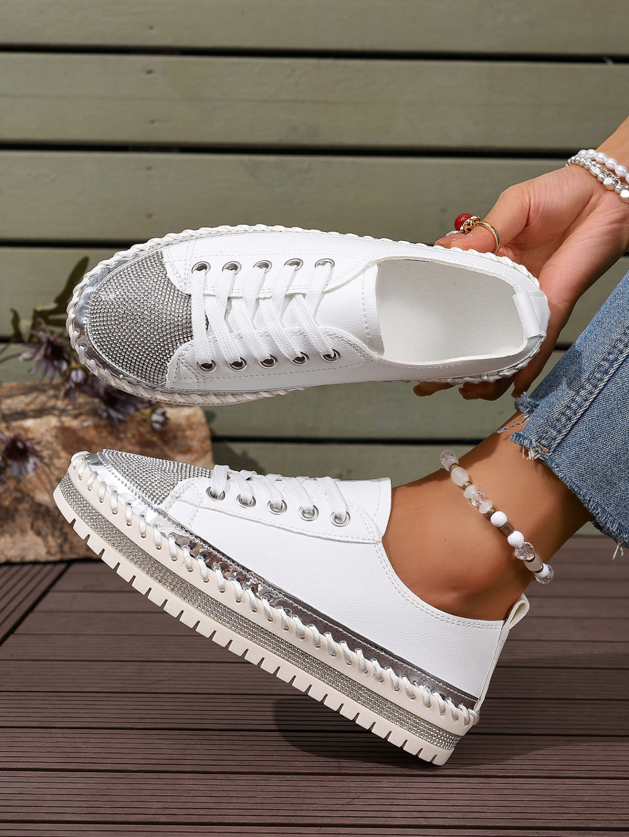 Women’s Plus Size White Sneakers