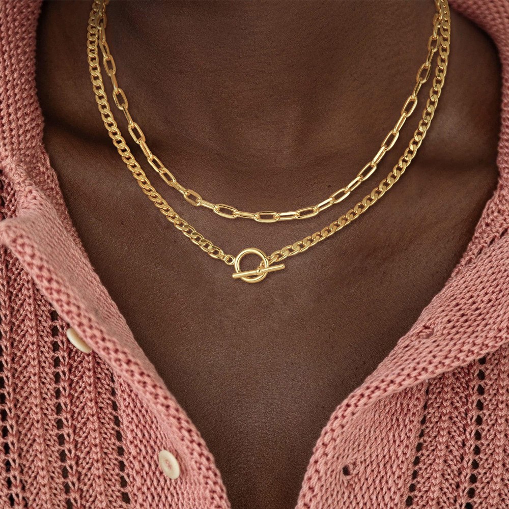 Womens Retro Alloy Layered Clavicle Necklace - Image 20