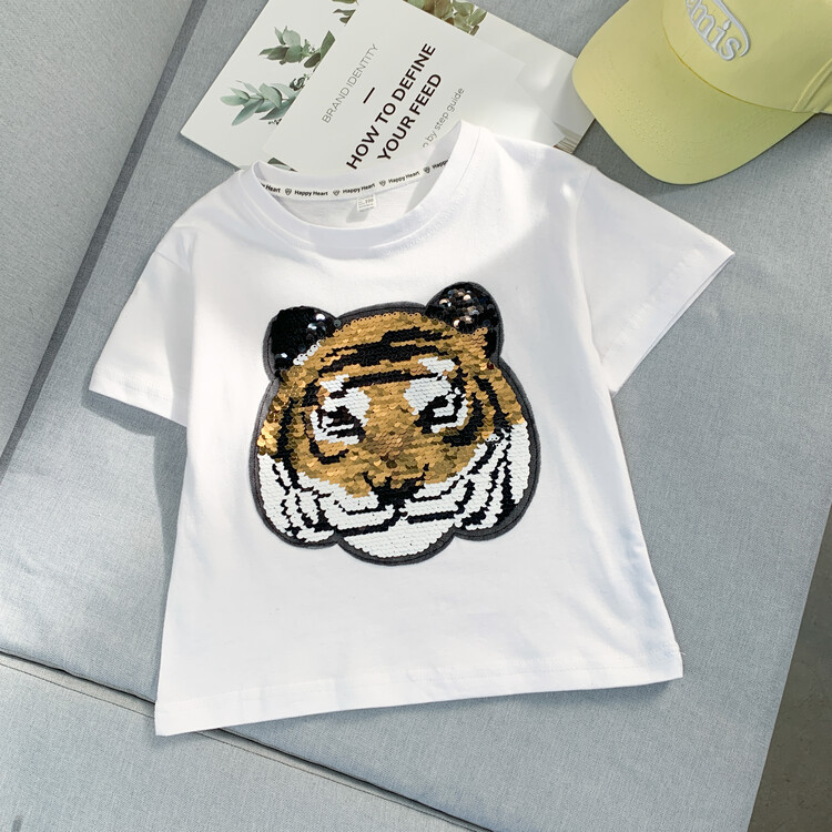 Title 1, T-shirt Panda ragazzo manica corta Top mezza ma...