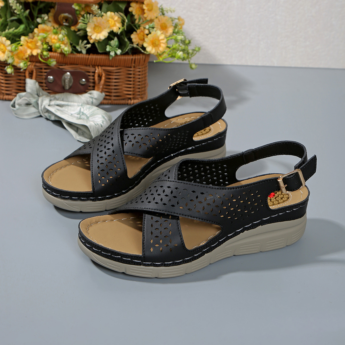 Wedge Heel Sandals, picture 3 of 5