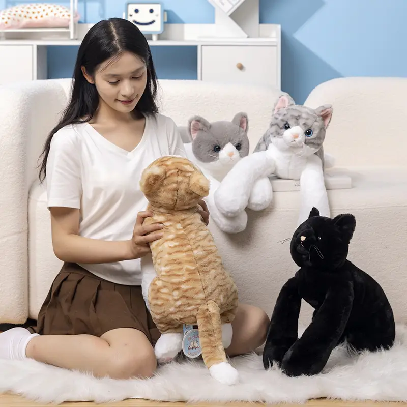 Cat's Plush Toy Lying Doll