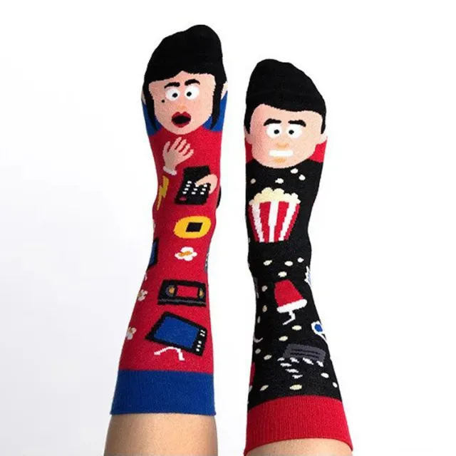 Mandarin Duck Asymmetric Ab Socks Mid Tube Jacquard Cinema Couple - Shop at LoveMi