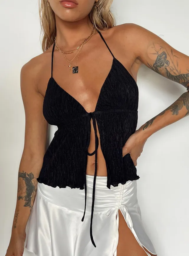 Women's Vest Camisole Sexy Lace up Drawstring Camisole Black - Shop at LoveMi