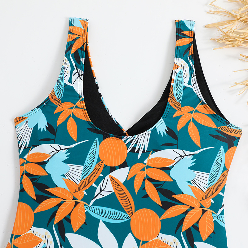 Women's High Waist Polyester Printed One-piece Bikini - Image 13