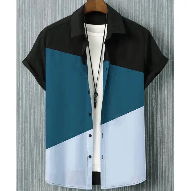 Fashion Trendy Men's Shirt Digital Printing Casual