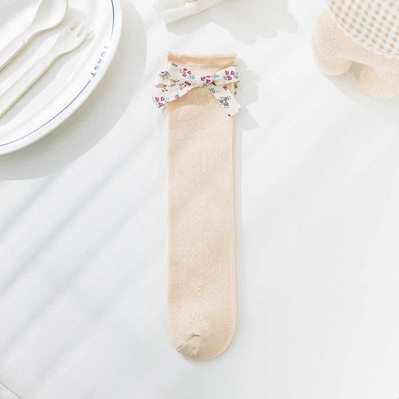 Children's Moving Circle Mesh Bow Long Tube Princess Socks - Image 9