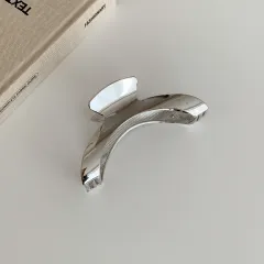Metal Arch High-end Grip Advanced Sense Hair Accessory Clips - Arc Alloy Grip Bright Silver - View 1