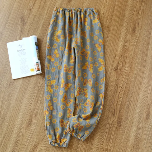 Women's Home Thin Summer Pure Cotton Pajama Pants Gray - Shop at LoveMi