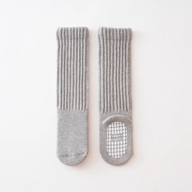 Autumn Winter Baby Socks Terry Thick Long Light Gray - Shop at LoveMi