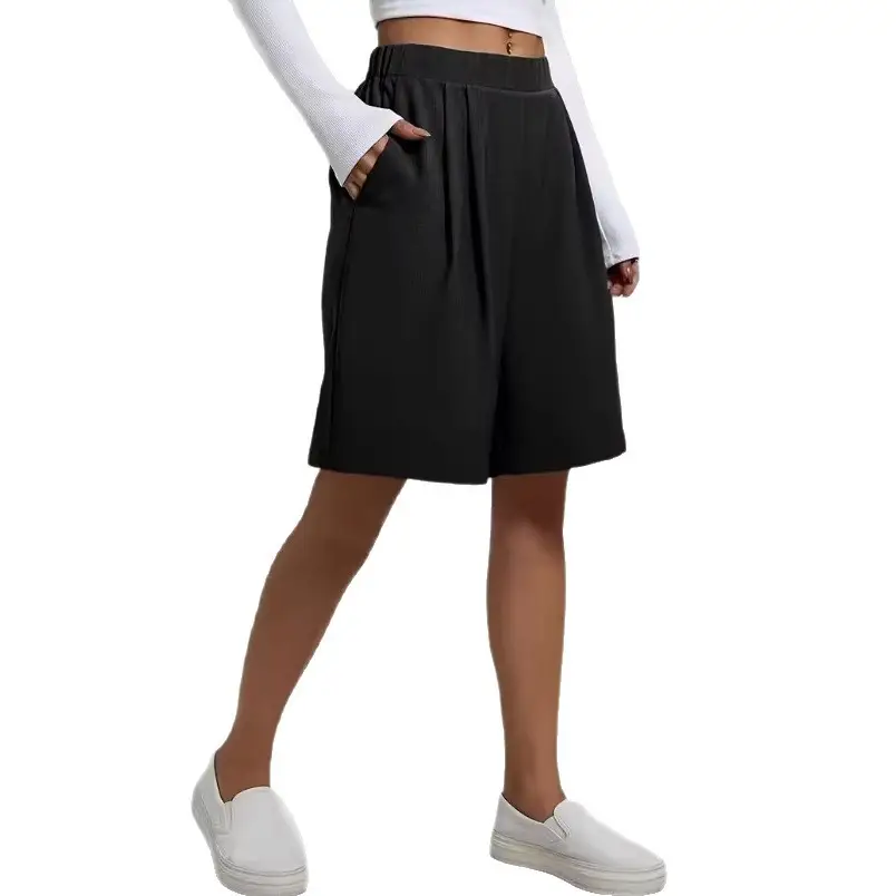 Womens Pants Womens Shorts Casual Loose Solid Color