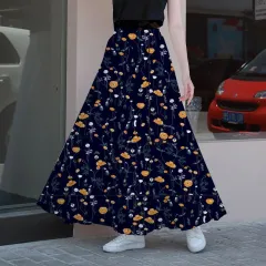 Women's Fashion High Waist Slimming Loose Dress - Little Yellow Flower - View 1