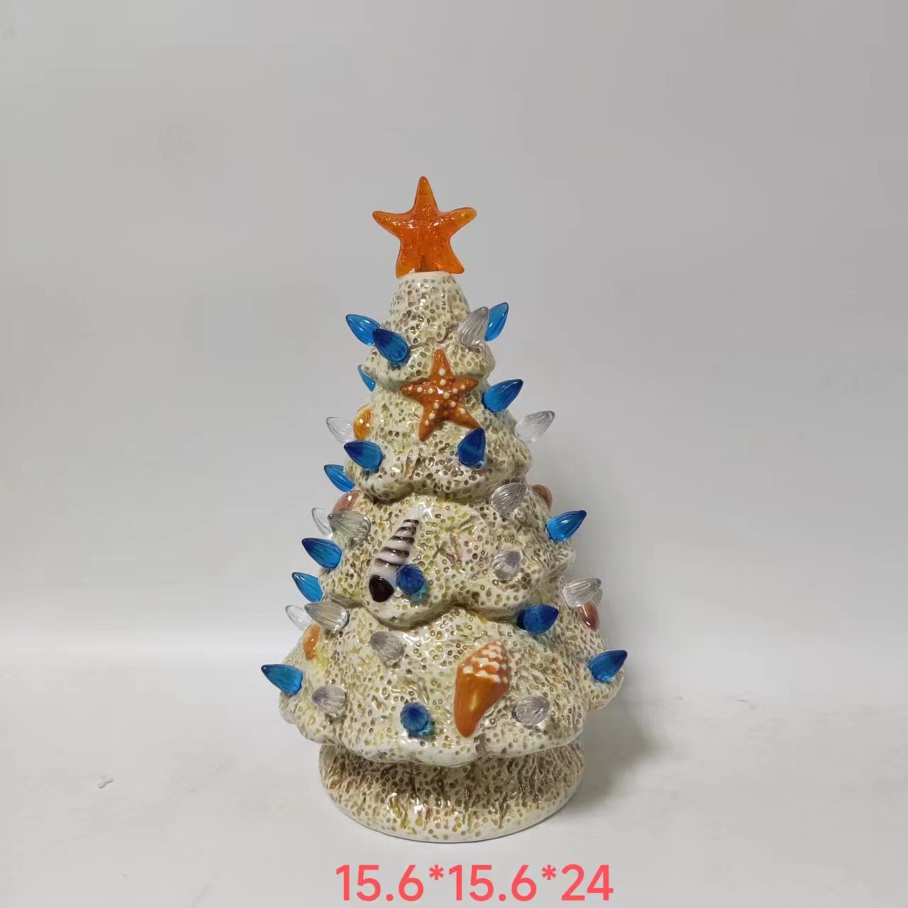 Title 4, Ceramic Luminous Tree Desktop LED Ornaments Sma...