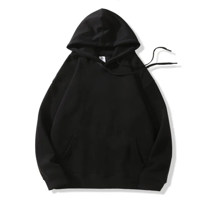 Loose Fashion Hooded Couple Coat Black - Shop at LoveMi