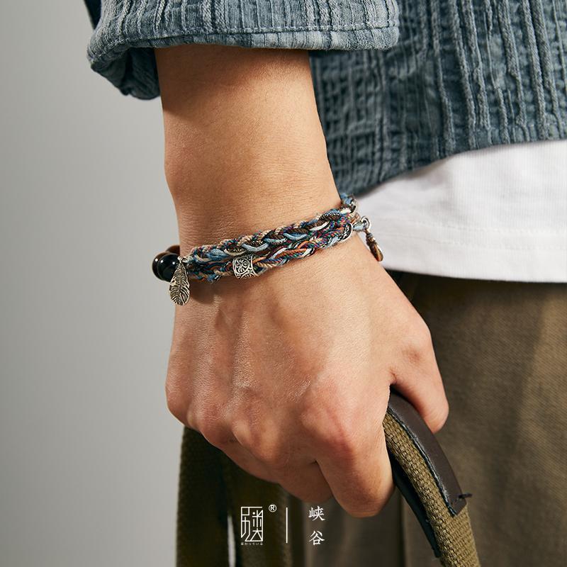 925 Sterling Silver Hand-braided Bracelet For Men And Women