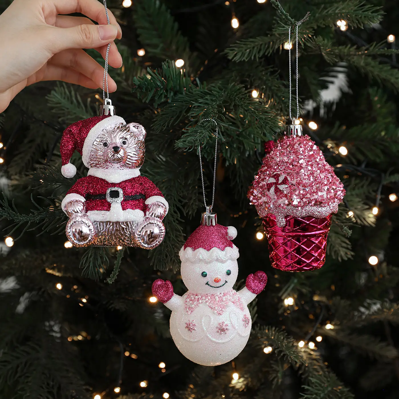 Red Sticky Powder Plastic Pendant Color Toner Cartoon