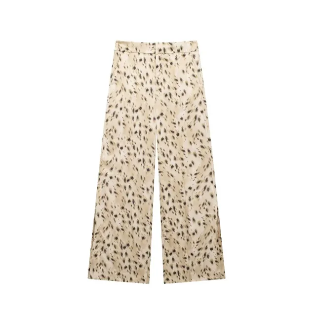 Translucent Animal Print Shirt Trousers Women's Clothing Trousers Xs - Shop at LoveMi