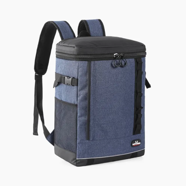 Double Shoulder Thermal Insulation Oxford Cloth Large Capacity Outdoor Picnic Backpack Blue - Shop at LoveMi