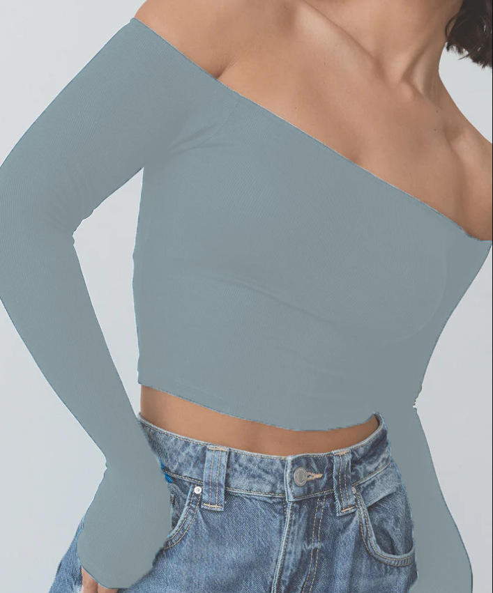 Long-sleeved Women's Off-shoulder Clothing