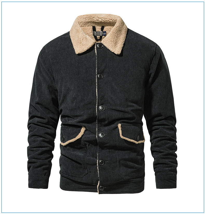 Title 16, Herren Cashmere Jacke Verdickt Groß Loose Casua...