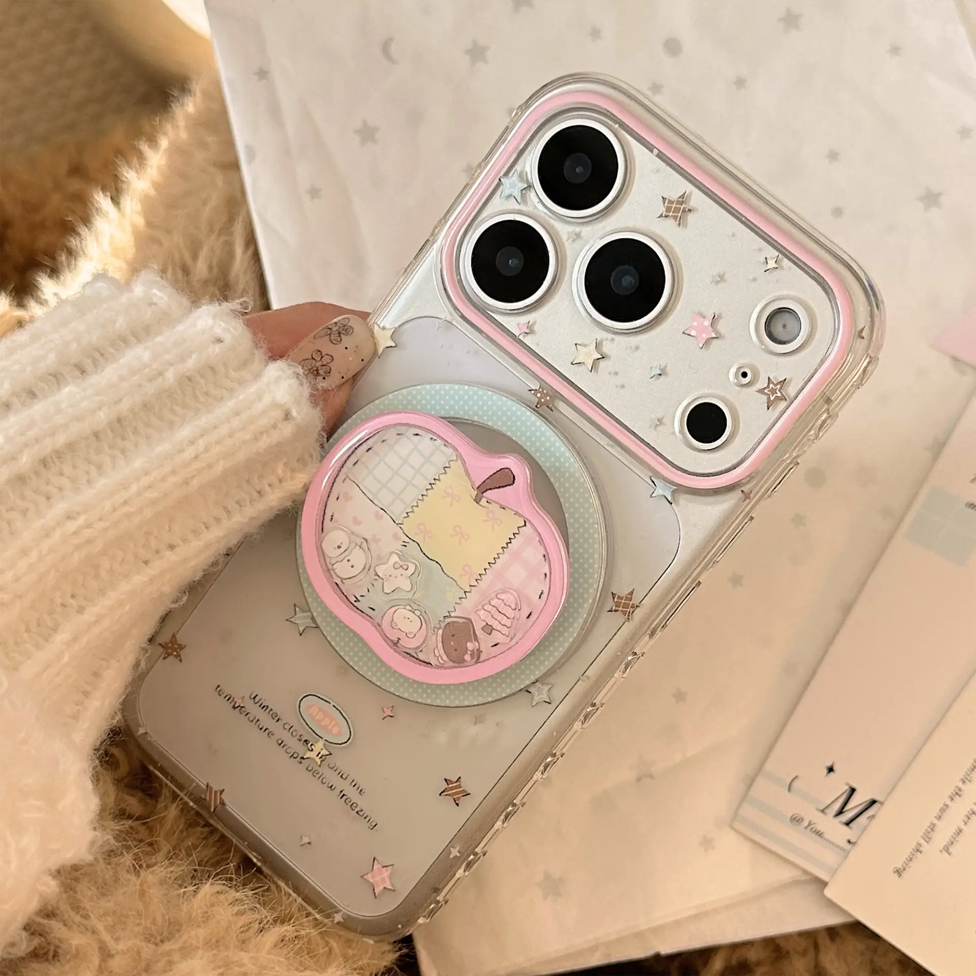 Spliced Fabric Phone Case Suitable For High-appearance Transparent Phones