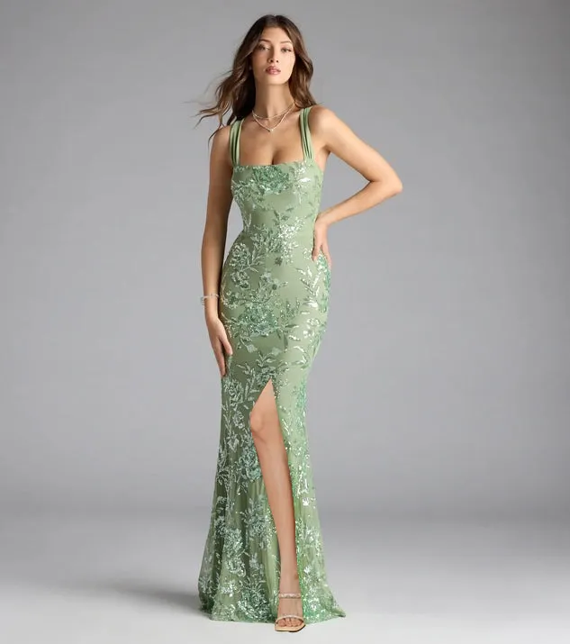 Fashionable Sexy Strapless Backless High Slit Celebrity Dress Light Green - Shop at LoveMi