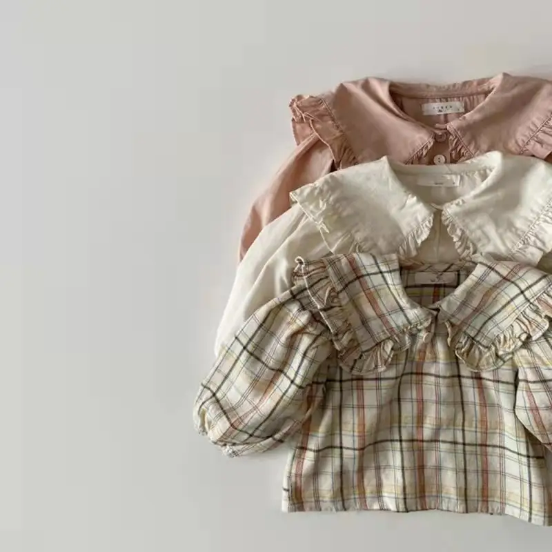 Girls' Shirt Lapel Sailor Suit Simple