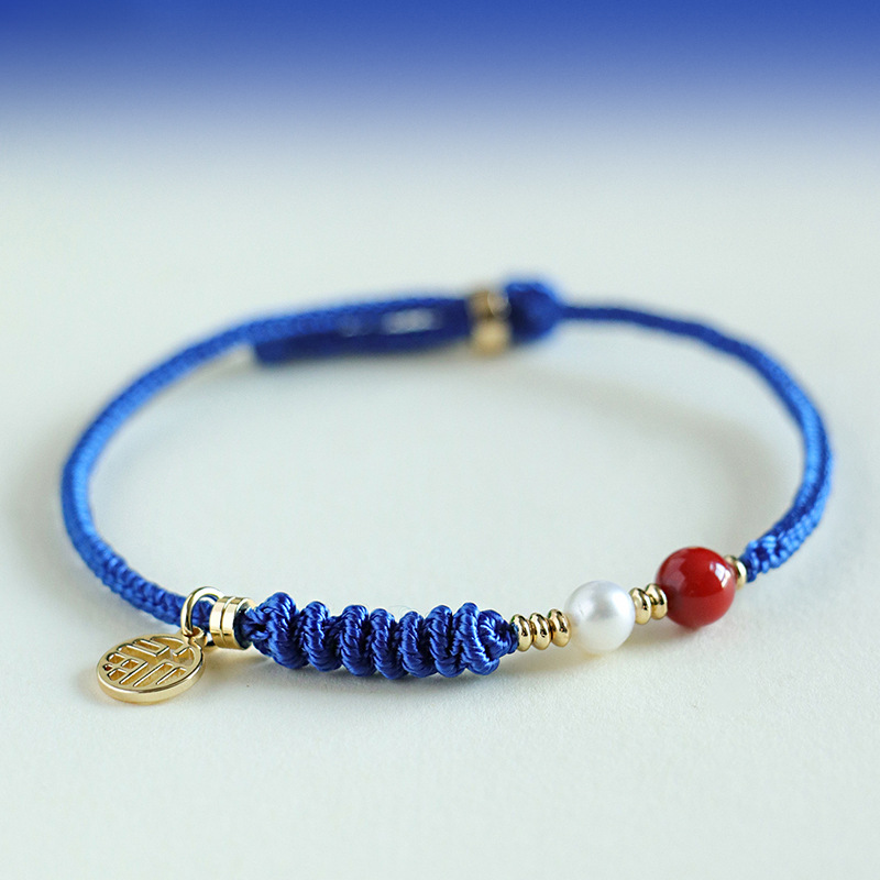 Klein Blue Duobao Bracelet Female Simple Handmade Woven