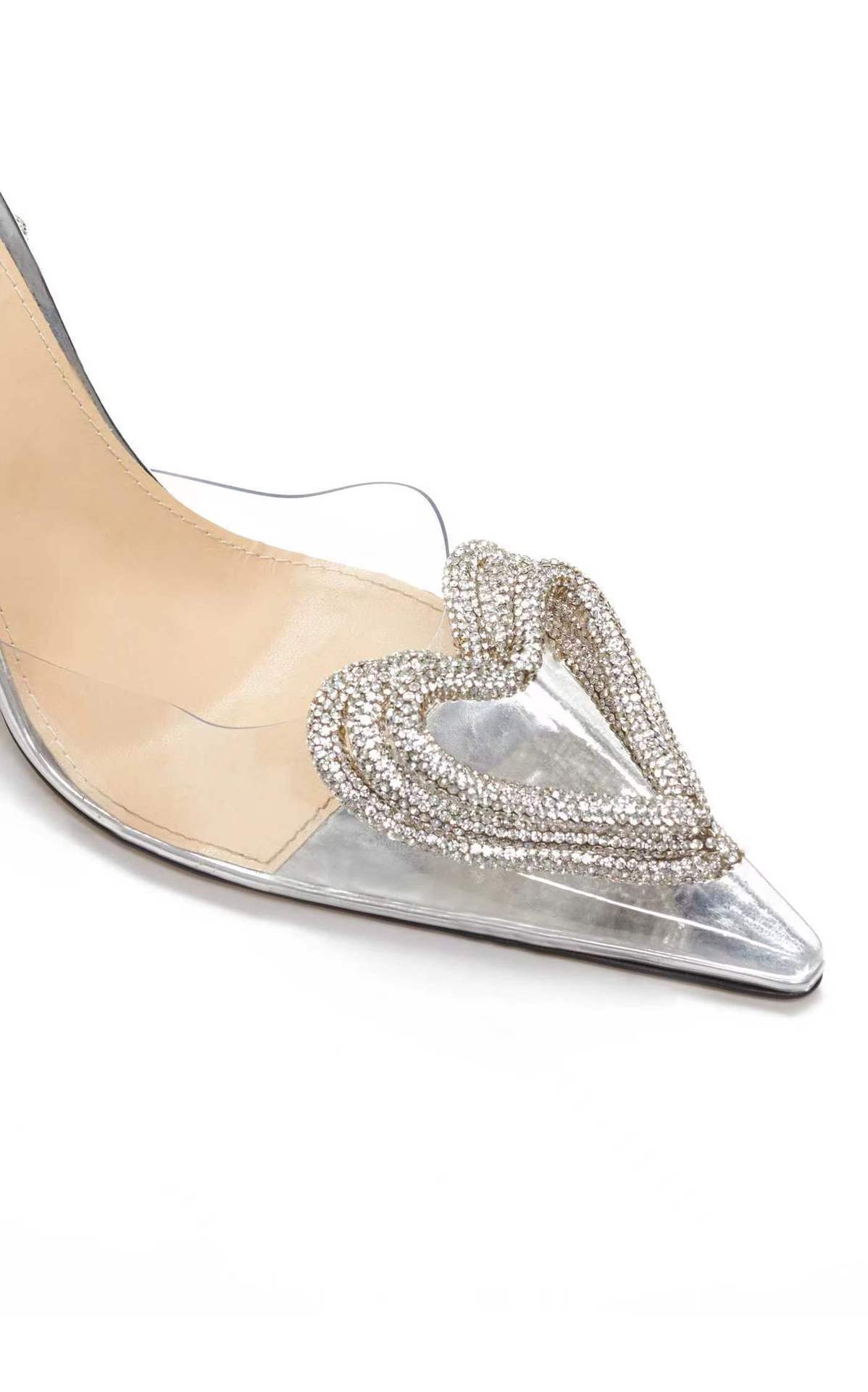 Women's Fashionable All-match Heart-shaped Rhinestone Sandals