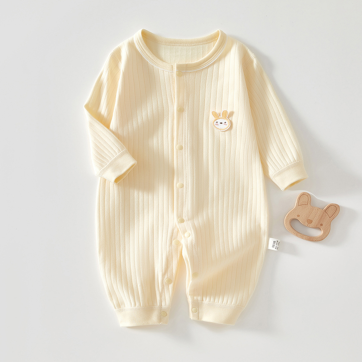 Pure Cotton Boneless Long-sleeve Baby Onesie