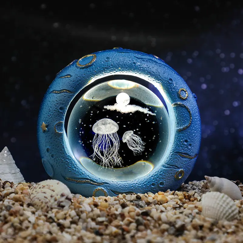 3D-Engraved Crystal Ball USB Direct-Plug Night Light