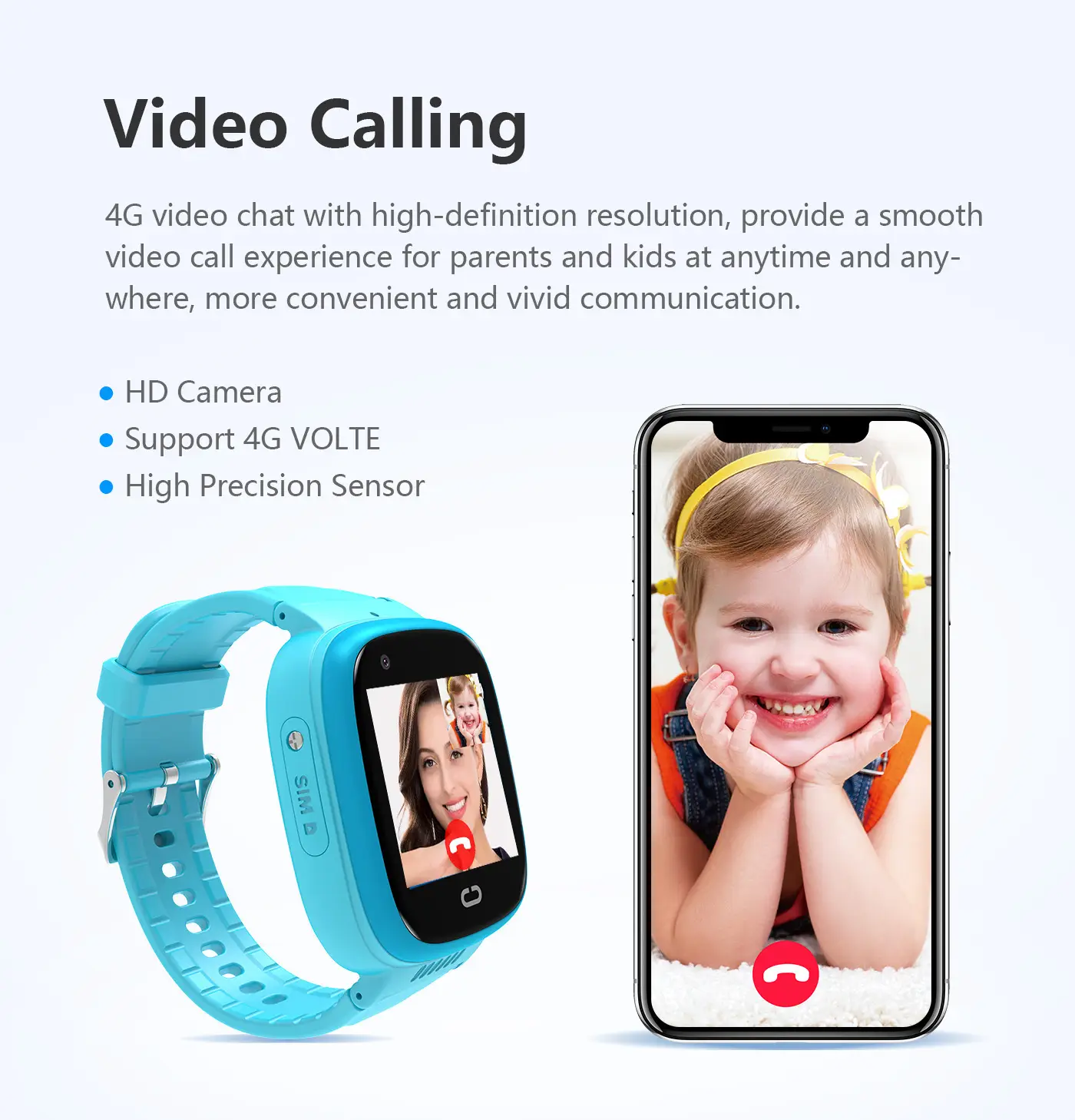 LT08 Netcom Video Children's Phone Watch