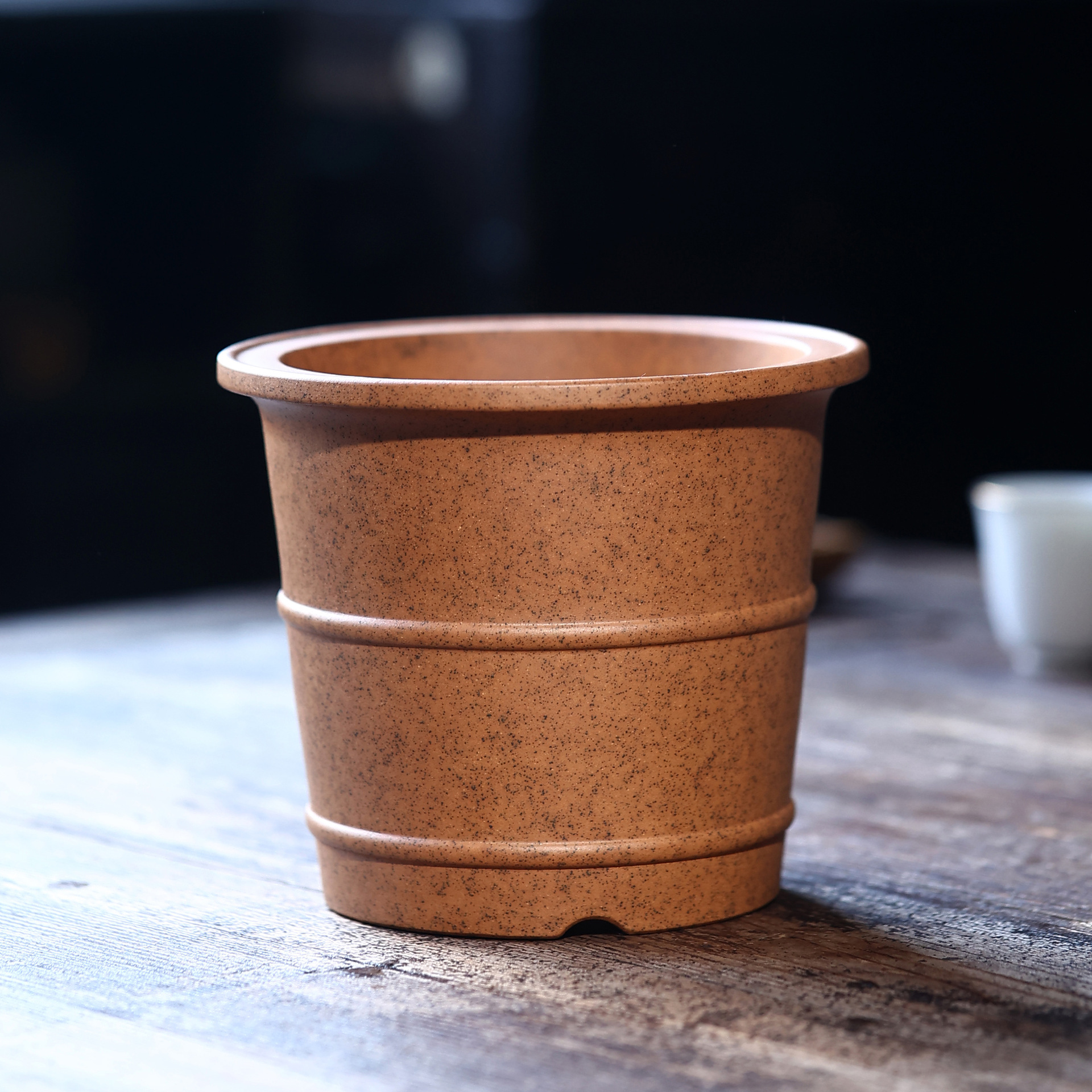 Purple Sand Flower Pot Segment Mud Descending Slope Mud Roe Mud Antique Round