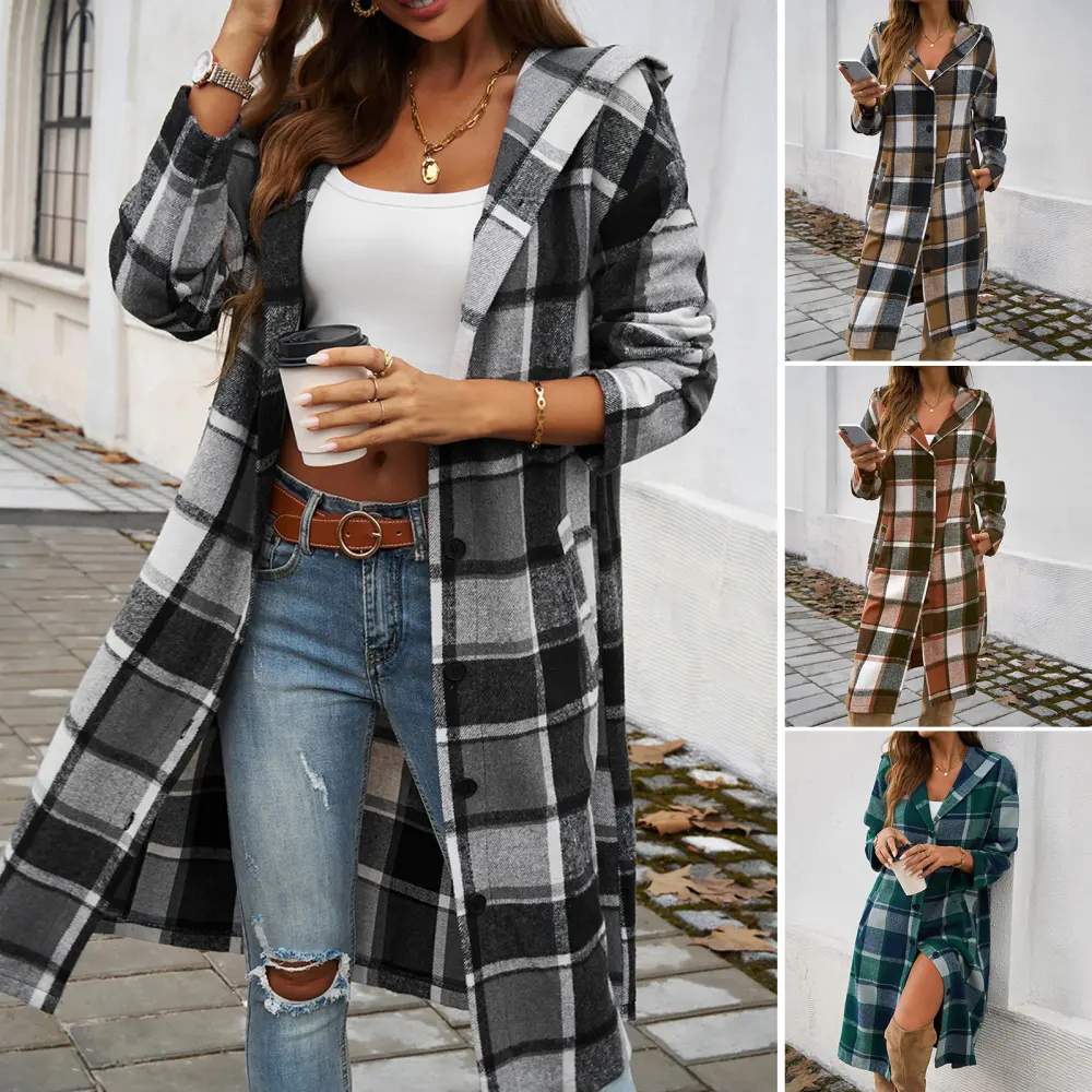 Women's Autumn and Winter Clothing Casual Loose Contrast Color