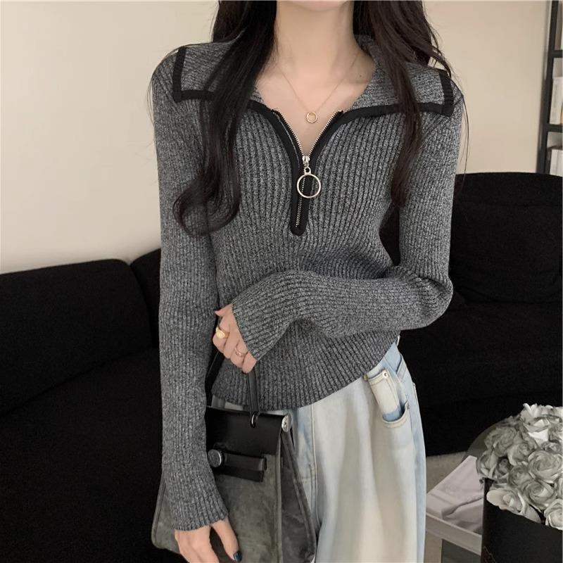Bottoming Slim Fit Slimming Sweater Top Women's Clothing