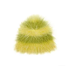 Women's Winter Atmosphere Wool Beanie Hat - Mustard Green - View 1