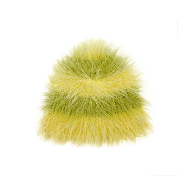 Women's Winter Atmosphere Wool Beanie Hat Mustard Green - Shop at LoveMi