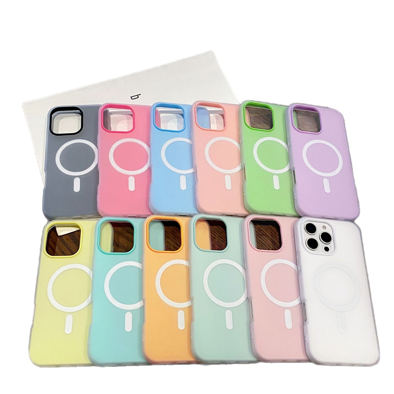 Jelly Magnetic Phone Case Solid-color Protective Cover