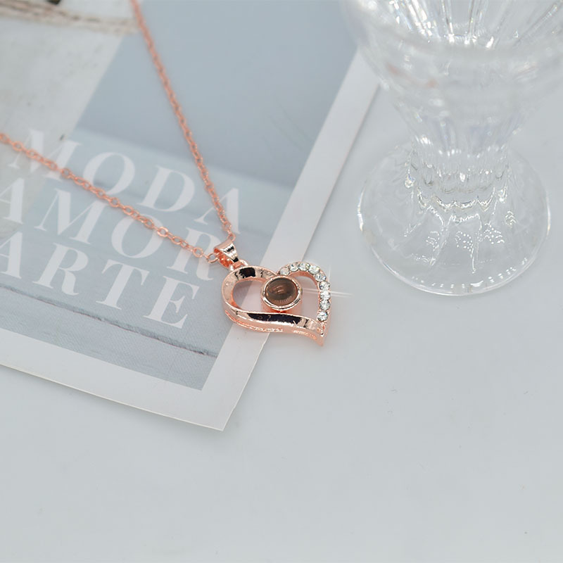 Language Necklace Female Pendant Trendy All-match Titanium Steel No Fading Ornament