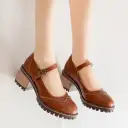 British-style Retro Artistic Chic Chunky-heeled Low-cut Womens Shoes view 6