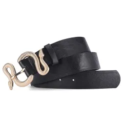 Universal European And American All-matching Belt With Jeans Strap Pant Belt Trendy Soft Pant Belt - Black - View 1